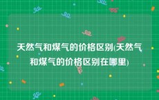 天然气和煤气的价格区别(天然气和煤气的价格区别在哪里)