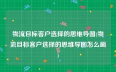 物流目标客户选择的思维导图(物流目标客户选择的思维导图怎么画)