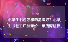 小学生书包怎样的品牌好？小学生书包工厂加盟价一手货源途径