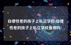 自律性差的孩子上私立学校(自律性差的孩子上私立学校有用吗)