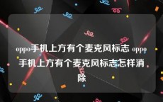 oppo手机上方有个麦克风标志 oppo手机上方有个麦克风标志怎样消除