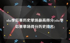 nba季后赛历史单场最高得分(nba季后赛单场得分历史排名)