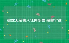 键盘无法输入任何东西 按哪个键