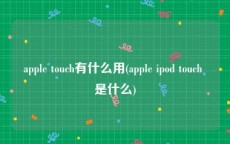 apple touch有什么用(apple ipod touch 是什么)