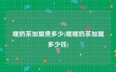 嘿奶茶加盟费多少(嘿嘿奶茶加盟多少钱)