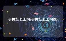 手机怎么上网(手机怎么上网课)