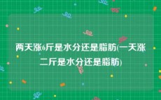 两天涨6斤是水分还是脂肪(一天涨二斤是水分还是脂肪)