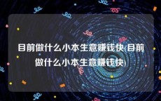 目前做什么小本生意赚钱快(目前做什么小本生意赚钱快)
