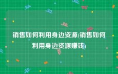 销售如何利用身边资源(销售如何利用身边资源赚钱)