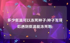 多少低温可以冻死种子(种子发芽后遇到低温能冻死吗)