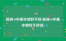 桂林19中高中部好不好(桂林19中高中部好不好进)