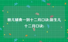 婴儿辅食一到十二月口诀(新生儿十二月口诀)
