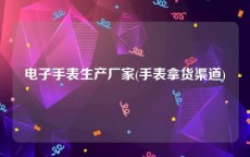 电子手表生产厂家(手表拿货渠道)