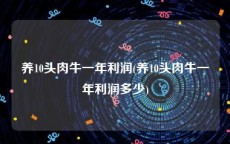 养10头肉牛一年利润(养10头肉牛一年利润多少)