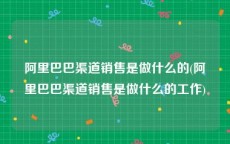 阿里巴巴渠道销售是做什么的(阿里巴巴渠道销售是做什么的工作)