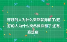 好好的人为什么突然就抑郁了(好好的人为什么突然就抑郁了,还有妄想症)