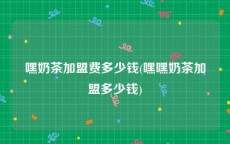 嘿奶茶加盟费多少钱(嘿嘿奶茶加盟多少钱)