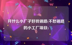 开什么小厂子好找销路(不愁销路的小工厂项目)