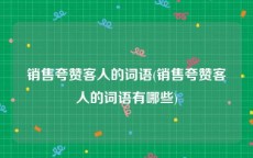 销售夸赞客人的词语(销售夸赞客人的词语有哪些)