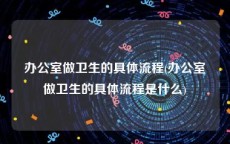 办公室做卫生的具体流程(办公室做卫生的具体流程是什么)