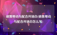 销售带动与配合开场白(销售带动与配合开场白怎么写)