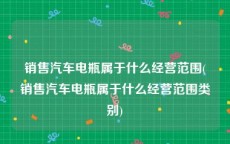 销售汽车电瓶属于什么经营范围(销售汽车电瓶属于什么经营范围类别)
