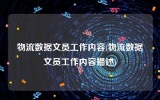 物流数据文员工作内容(物流数据文员工作内容描述)