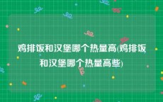 鸡排饭和汉堡哪个热量高(鸡排饭和汉堡哪个热量高些)