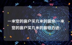 一米宽的窗户买几米的窗帘(一米宽的窗户买几米的窗帘合适)