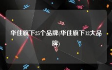 华住旗下25个品牌(华住旗下12大品牌)