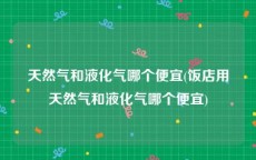 天然气和液化气哪个便宜(饭店用天然气和液化气哪个便宜)