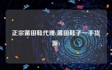 正宗莆田鞋代理(莆田鞋子一手货源)
