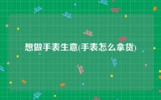 想做手表生意(手表怎么拿货)
