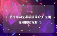 广艺相思湖艺术学院简介(广艺相思湖校区专业)