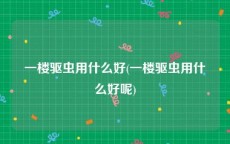一楼驱虫用什么好(一楼驱虫用什么好呢)