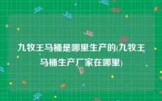 九牧王马桶是哪里生产的(九牧王马桶生产厂家在哪里)