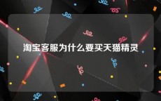 淘宝客服为什么要买天猫精灵