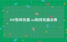 DNF如何充值 dnf如何充值点券
