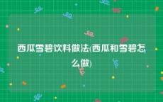 西瓜雪碧饮料做法(西瓜和雪碧怎么做)
