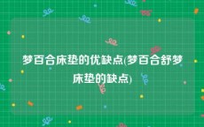 梦百合床垫的优缺点(梦百合舒梦床垫的缺点)