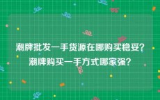 潮牌批发一手货源在哪购买稳妥？潮牌购买一手方式哪家强？