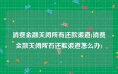 消费金融关闭所有还款渠道(消费金融关闭所有还款渠道怎么办)