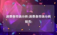 消费者市场分析(消费者市场分析报告)