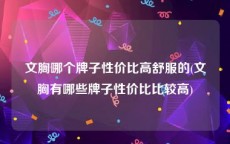 文胸哪个牌子性价比高舒服的(文胸有哪些牌子性价比比较高)