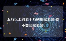 五万以上的表千万别用摇表器(要不要买摇表器)