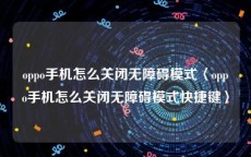 oppo手机怎么关闭无障碍模式〈oppo手机怎么关闭无障碍模式快捷键〉