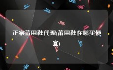正宗莆田鞋代理(莆田鞋在哪买便宜)