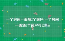 一个房间一面墙2个窗户(一个房间一面墙2个窗户可以吗)