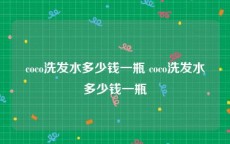coco洗发水多少钱一瓶 coco洗发水多少钱一瓶