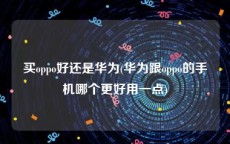 买oppo好还是华为(华为跟oppo的手机哪个更好用一点)